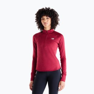 Longsleeve do biegania damski New Balance Athletics Heat Grid 1/2 Zip podium red
