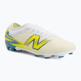 Buty piłkarskie dziecięce New Balance Furon Team V9 FG white/alkaline green