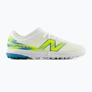 Buty piłkarskie dziecięce New Balance Furon Team V9 TF white/alkaline green