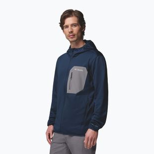 Bluza trekkingowa męska Columbia Tall Heights Hdd Grid Fleece Full Zip collegiate navy/city grey