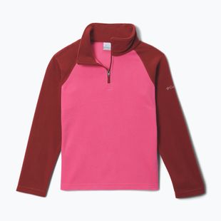 Bluza polarowa dziecięca Columbia Glacial Fleece Half Zip nico/red oxide
