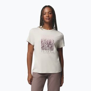 Koszulka damska Columbia Parsons Point Graphic Tee dark stone heather/treescape