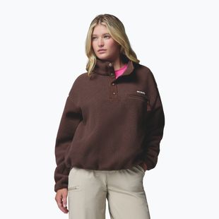 Bluza polarowa damska Columbia Helvetia II Cropped Half Snap Fleece tobacco
