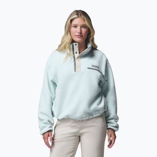 Bluza polarowa damska Columbia Helvetia II Cropped Half Snap Fleece tea light/dark stone