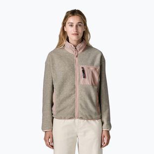 Bluza polarowa damska Patagonia Synchilla oatmeal heather w/pink frost