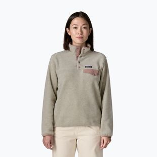 Bluza polarowa damska Patagonia Lightweight Synchilla Snap-T Pullover oatmeal heather w/moonrise taupe