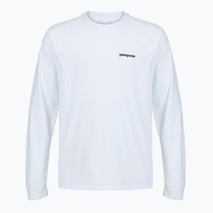 Longsleeve męski Patagonia P-6 Logo Responsibili fiber white