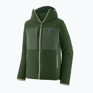 Bluza trekkingowa męska Patagonia R2 TechFace Hoody treeline green