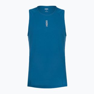 Koszulka do biegania męska HOKA EveryRun Tank night glow blue