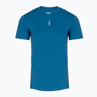 Koszulka do biegania damska HOKA EveryRun Short Sleeve night glow blue