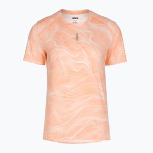 Koszulka do biegania damska HOKA EveryRun CLF PRT sunstone print