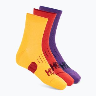 Skarpety HOKA Quarter Run Sock 3-Pack egg yolk/cerise/virtual violet