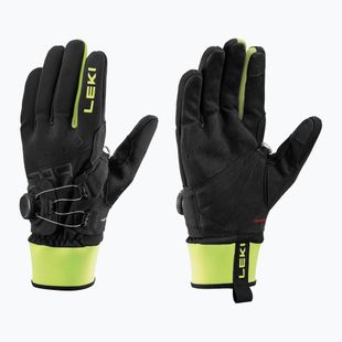 Rękawiczki narciarskie LEKI PRC Boa Shark black/neon yellow