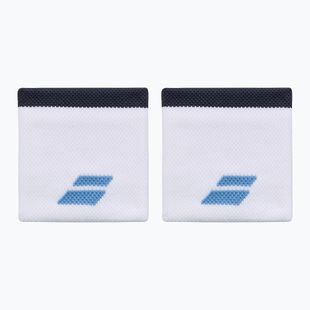 Frotki na nadgarstek Babolat Logo Wristband 2 szt. white/drive blue
