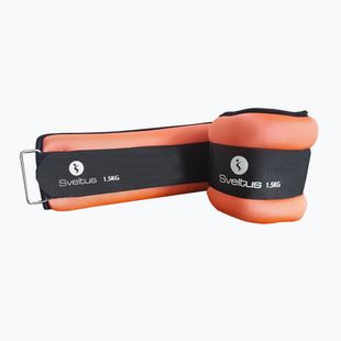 Obciążniki na kostki i nadgarstki Sveltus Weighted Cuff 2 x 1,5 kg orange
