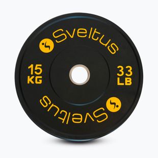 Obciążenie bumperowe olimpijskie Sveltus Training Olympic Disc 15 kg black