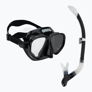 Zestaw do snorkelingu arena Premium Snorkeling Set black/clear/black