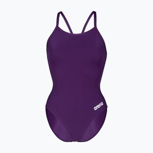 Strój pływacki jednoczęściowy damski Arena Team Light Drop Solid plum/white