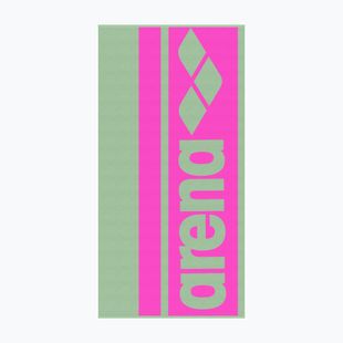 Ręcznik arena Logotype Jacquard light green/shocking pink