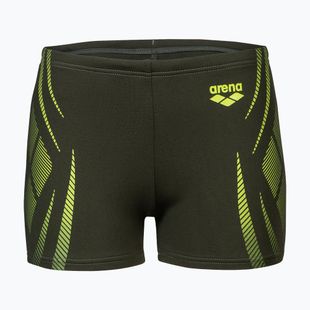 Bokserki kąpielowe dziecięce arena Poseidonia Swim Short dark sage/artic lime