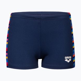 Bokserki pływackie dziecięce arena Racing Stripe Swim Short navy/navy multi
