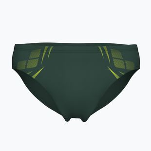 Slipy pływackie męskie arena Poseidonia Swim Briefs dark sage/artic lime