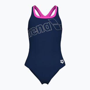 Strój pływacki jednoczęściowy damski arena Logo Swim Pro navy/shocking pink
