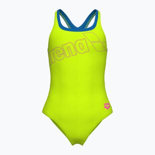 Strój pływacki jednoczęściowy damski arena Logo Swim Pro artic lime/blue china