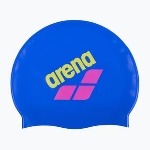 Czepek pływacki arena Big Logo neon blue/shocking pink/yellow star