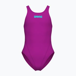 Strój kąpielowy jednoczęściowy dziecięcy Arena Team Swim Tech Solid very fuchsia/water