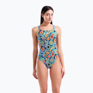 Strój pływacki jednoczęściowy damski arena Fruits Lace Plus Back multi/turquoise / multi