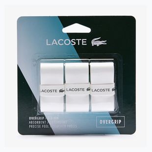 Owijki do rakiet tenisowych Lacoste Absorbent Overgrip 3 szt. white