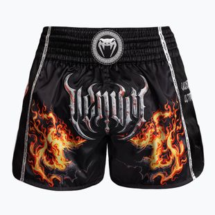 Spodenki treningowe męskie Venum Gladiator 5.0 Muay Thai Shorts black/neon orange