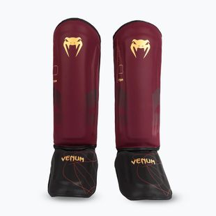 Ochraniacze piszczeli i stóp damskie Venum Tactical XT Shinguards black/burgundy/gold