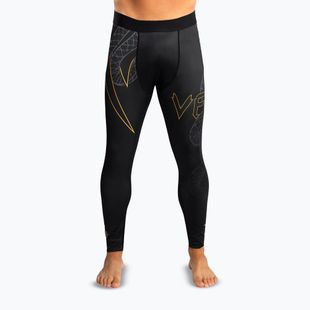 Legginsy treningowe męskie Venum Serpenti Spats black/silver/gold