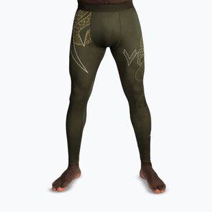 Legginsy treningowe męskie Venum Serpenti Spats khaki/bronze/ivory
