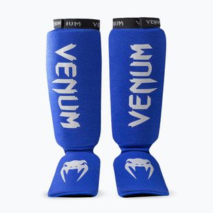 Ochraniacze piszczeli i stóp Venum Kontact Shin Guards royal blue/silver