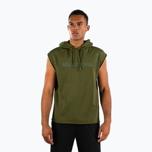Bluza męska Venum Muay Thai VT Sleeveless Hoodie military green