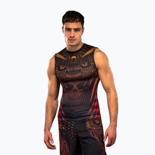 Rashguard męski Venum Quetzal Fury Sleeveless Rashguard black/fury red/tangerine