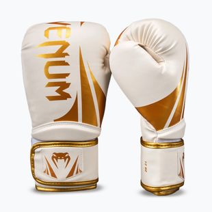 Rękawice bokserskie Venum Challenger 2.5 Boxing white/gold