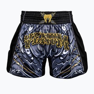 Spodenki treningowe męskie Venum Wolf Atak Muay Thai Shorts black/grey