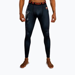 Legginsy treningowe męskie Venum Thunder Dragon Spats Black/Grey/Copper