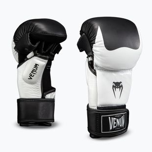 Rękawice MMA Venum Attack 2.0 Sparring Leather black/white