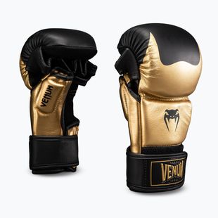 Rękawice MMA Venum Attack 2.0 Sparring Leather gold/black