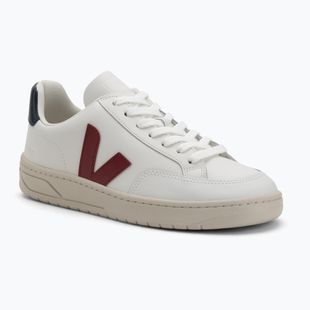 Buty męskie VEJA V-12 Leather white/marsala/nautico