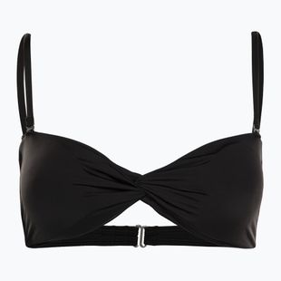 Góra od stroju kąpielowego Billabong Sol Searcher Drapped Bandeau black pebble