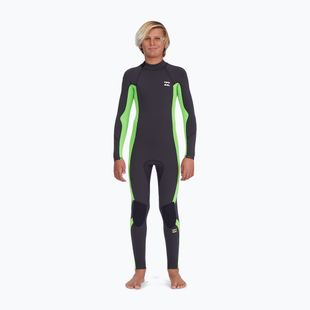 Pianka do pływania dziecięca Billabong 3/2 mm Absolute Back Zip neon green