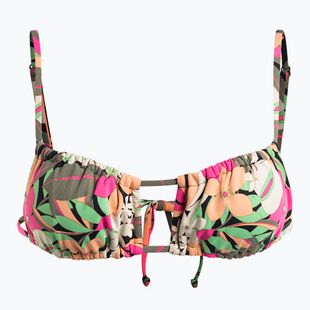 Góra od stroju kąpielowego ROXY Printed Beach Classics Bralette anthracite palm song s