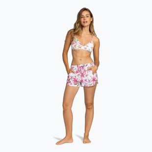 Szorty kąpielowe damskie ROXY Wave Printed 2 white happy tropical swim