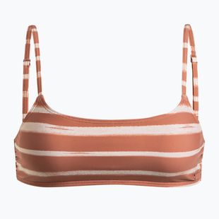 Góra od stroju kąpielowego ROXY Printed Beach Classics cedar wood happy stripe